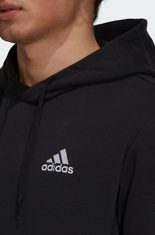ADIDAS Essentials pulover s kapuco in flisirano notranjostjo Črna - Black 4