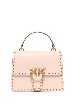 Mini Love Bag One Top Handle handbag in leather with mini studs