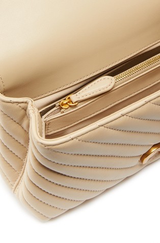 PINKO Mini Lady Love Bag Puff Chevron Beige / Gold 4