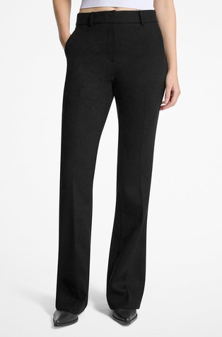 Bootcut Stretch Wool Blend Pants