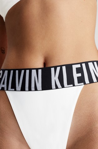 CALVIN KLEIN High Leg Thong - Intense Power White 3