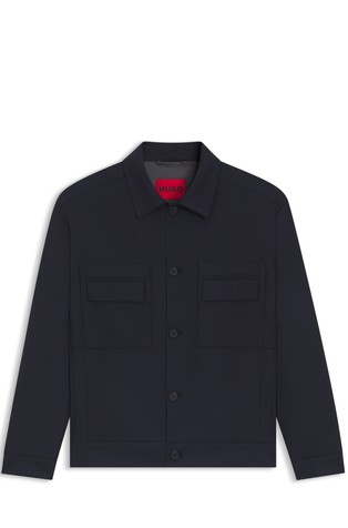 Slim fit srajčna jakna odporna na mečkanje