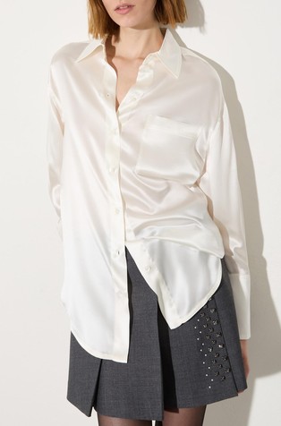 Silk-satin shirt