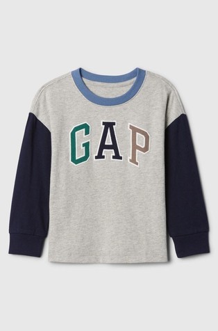 Gap logo majica z dolgimi rokavi za malčke