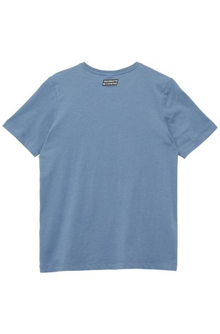 S.OLIVER Cotton T-shirt with a 3D print Blue 2
