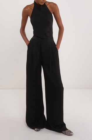 Selected By Chloé Lecareux relaxed fit crinkle twill trousers