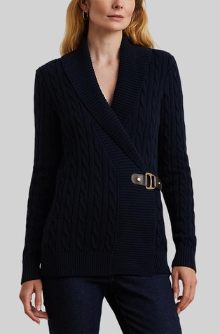 Pletena bombažna jopa z zaponko