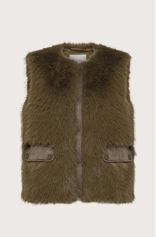 Brezrokavnik iz umetnega krzna