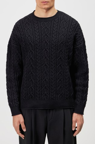 Cable-knit jumper in cotton blend