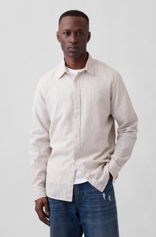 Moška srajca iz lanene mešanice