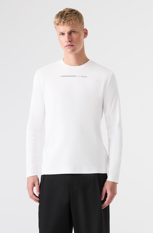 Bombažna logo majica z dolgimi rokavi