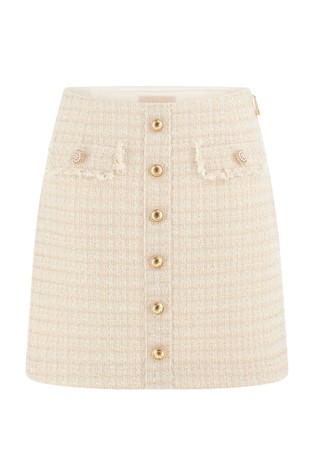 GUESS Tweed mini skirt Beige 6
