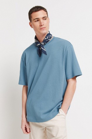 Teksturirana majica s kratkimi rokavi