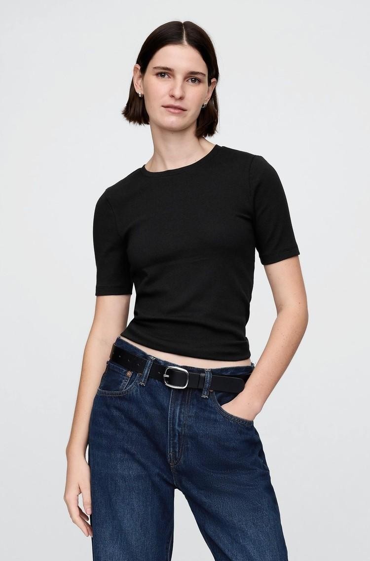 GAP Modern Crewneck T-Shirt Black 