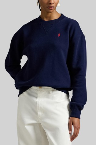 Fleece Cotton-blend Crewneck