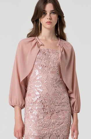 Bolero jacket made in georgette