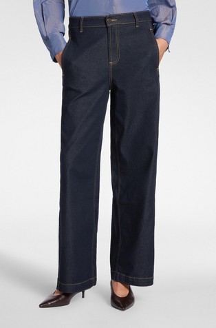 Straight fit jeans with slightly flared leg