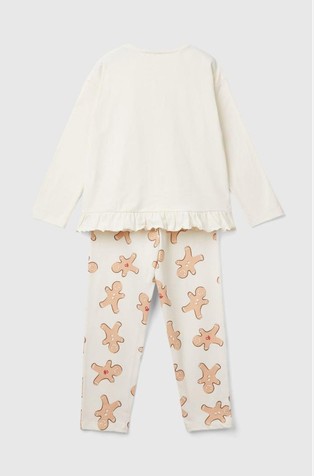 BENETTON Christmas cotton pyjamas Creamy White 2
