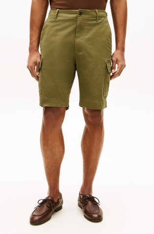 Relaxed fit platnene cargo kratke hlače