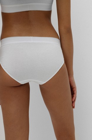 HUGO BOSS Three-pack of cotton classic briefs with tonal logo White 2
