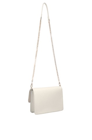 LIU JO Faux leather logo crossbody Off White 3