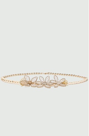 Dekorativen pas s cvetličnimi okrasji