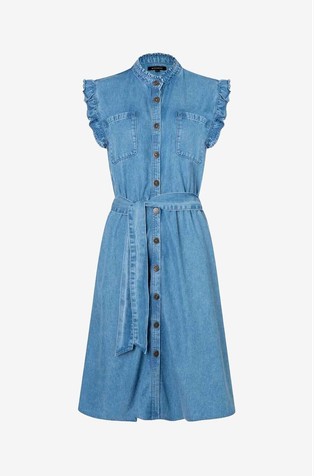 Sleeveless denim dress