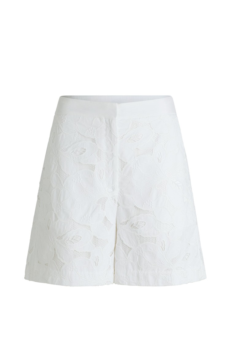 HUGO BOSS Lace shorts White 