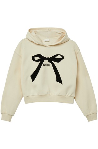 Cozy cropped oversized hoodie with print