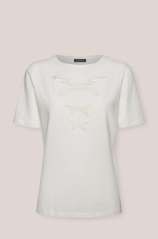 Cotton T-shirt with embroidery