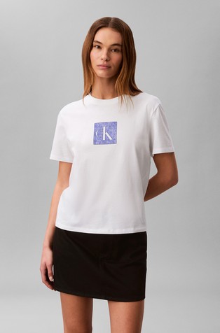 Regular fit bombažna majica z monogramom