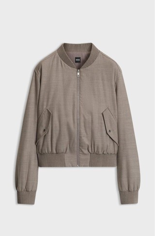 Relaxed fit bomber jakna iz volnene mešanice