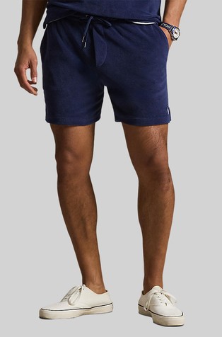 Frotiraste kratke hlače z zatezno vrvico