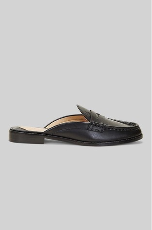 Wynnie Burnished Leather Mule Loafer