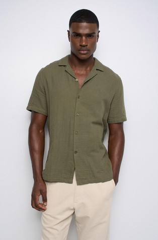 Cotton short-sleeved shirt