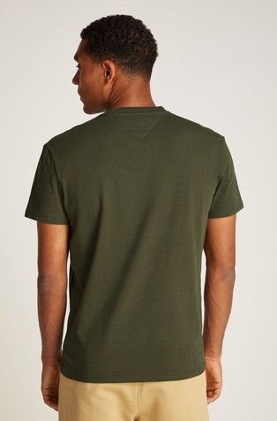 TOMMY HILFIGER Majica z vezenim logotipom Zelena - Green 2