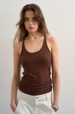 TSHENRI tank in stretch viscose