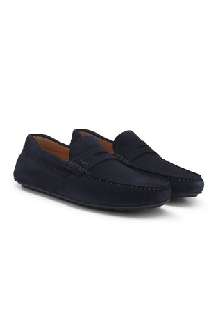 Moccasin loafers in suede