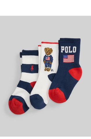 Polo Bear paket 3 parov nogavic