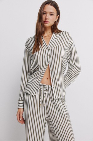 Srajca z dolgimi rokavi iz viskozne mešanice