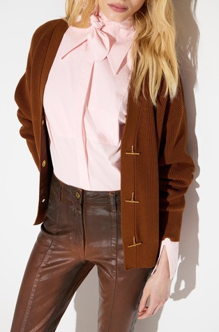 Oversized fit pletena jopa iz viskozne mešanice