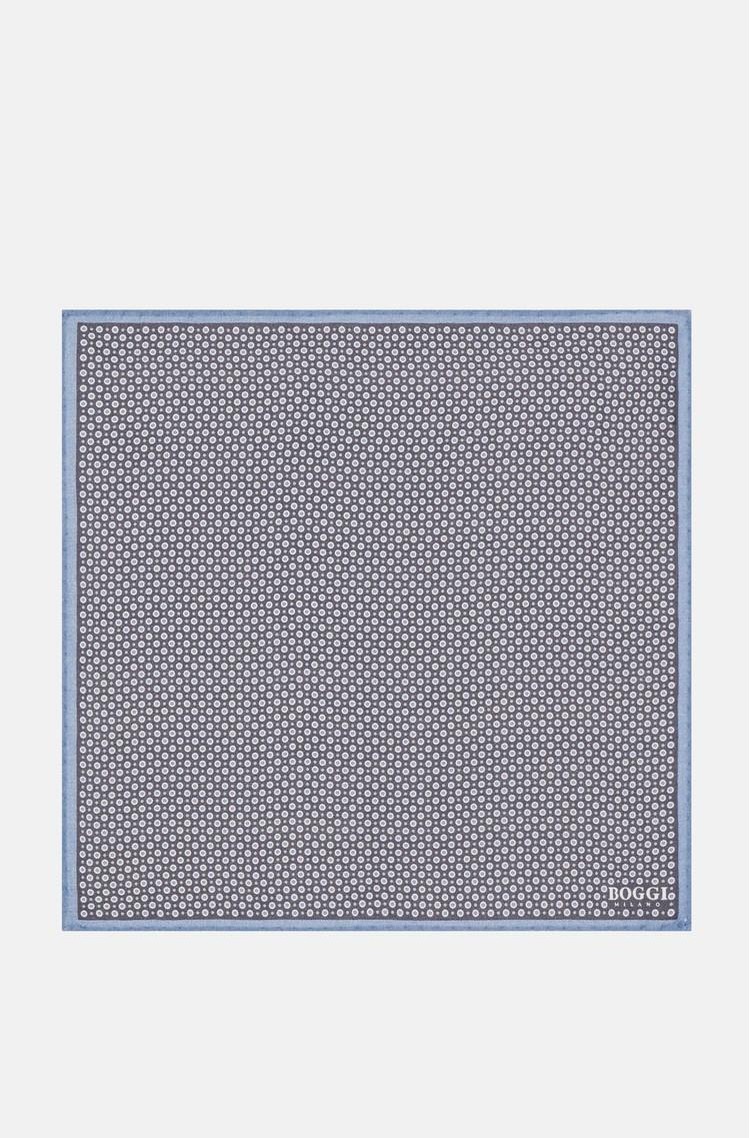 BOGGI MILANO Micro Patterned Silk Pocket Square Multi 