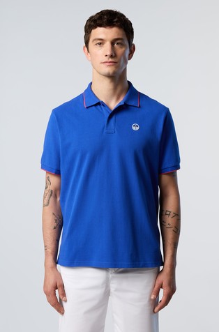 Polo shirt with logo undercollar