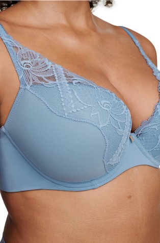CHANTELLE Orangerie Dream podložen modrček s čipko Modra - Blue 3