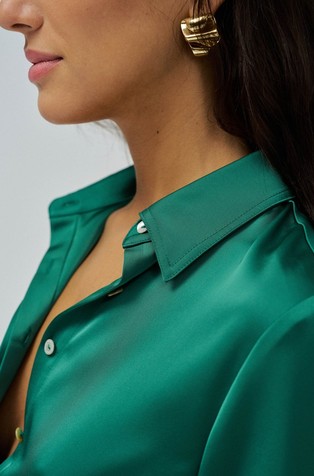 SALSA JEANS Satin shirt Green 5