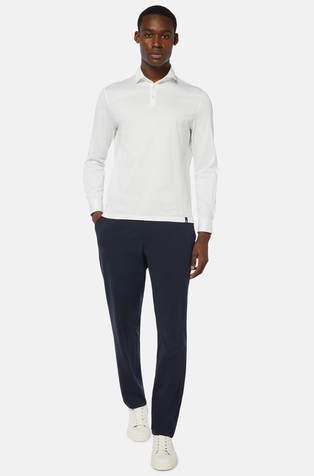 BOGGI MILANO B-Tech hlače iz raztegljivega najlona Modra - Navy Blue 3
