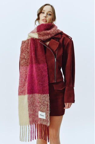 Izakova x lunilou IZK check scarf