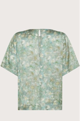 SEVENTY Viskozna bluza s potiskom Zelena - Green / Multi 2