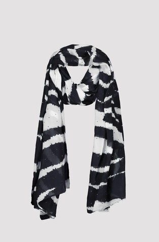 Viskozen šal z zebrastim vzorcem