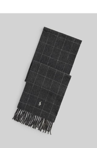Wool-blend Check Scarf